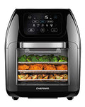 10 Quart Family Size Digital Air Fryer with Rotisserie & 17 Presets - Black