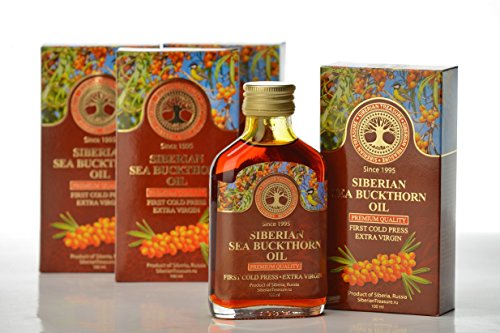 Sea Buckthorn Oil 3.38 Fl Oz Pack of 2 - Siberian Cold Pressed Natural Vitamin Oil