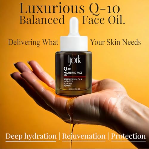 Q-10 Face Oil with CoQ10, Vitamin C & E – 15-in-1 Anti-Aging Hydrating Oil for Radiant Skin