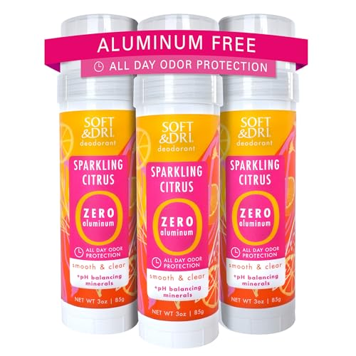 Soft & Dri Aluminum-Free Deodorant 3 oz Stick - Sparkling Citrus, 3 Pack