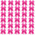 Pink Cheer Bows 8 Inches - Breast Cancer Awareness Hair Accessories, 30 pcs - Hot Pink Variation