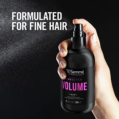 TRESemm? One Step 5-in-1 Volumizing Hair Styling Mist For Fine Hair One Step Volume Hair Care Product for Soft, Weightless Volume 8 oz