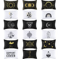 Moon & Witch Tarot Canvas Zipper Pouch Bags - Set of 18 Small Cosmetic & Makeup Bags