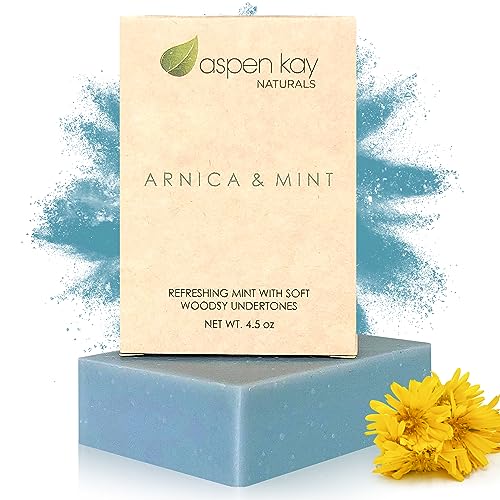 Aspen Kay Naturals Arnica Soap. With Organic Shea Butter, Arnica Oil & Pure Essential Oils. All Skin Types. Made in the USA. 4.5 oz Bar