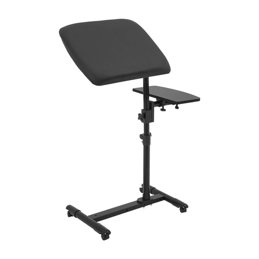 Advanced Tattoo Armrest Holder, Arm Rest Stand With Workbench With 4 Wheels (All With Brakes), Adjustable Height & Angle Arm Rest Stand For Beauty Salons, Studios, Dental Clinics, Tattoo Shops Etc