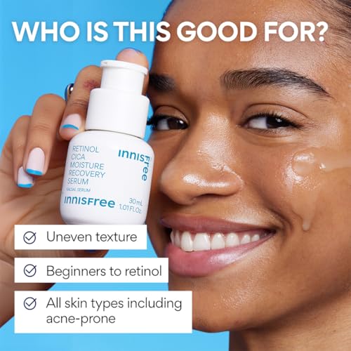 Innisfree Retinol Cica Serum with Salicylic Acid for Sensitive Skin, Hydrating & Smoothing