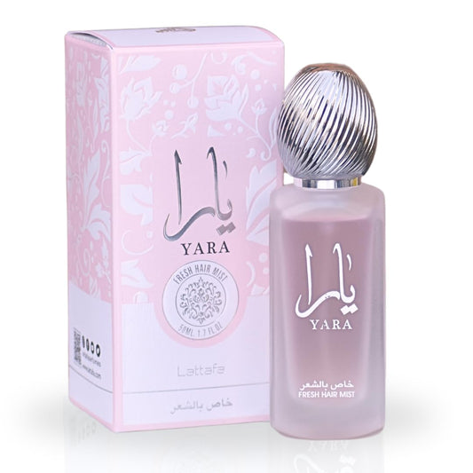 Lattafa Perfumes YARA Fresh Hair Mist 50ML (1.7 OZ), Experience the Sweet & Sensual Aroma.