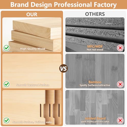 Celestite Wooden Baking Sheet Organizer for Cabinets - DIY Fit & Adjustable Kitchen Storage