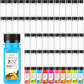 300 Pack 2oz Clear Plastic Juice Bottles with Lids - Reusable & Leakproof