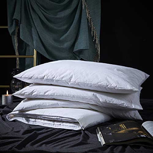 White Adjustable Goose Feather Pillow King Size - 3-in-1 Sleep Support