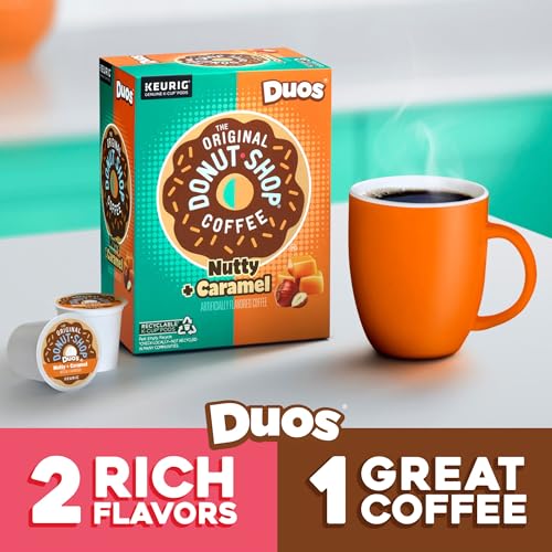 The Original Donut Shop Nutty + Caramel Coffee Pods 24-Count Pack of 4 for Keurig