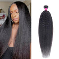 DaiMer Kinky Straight Human Hair Bundles - 16 Inch Unprocessed Brazilian Virgin Hair - 1 Bundle