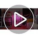 Black Dystler 3-Tier Glass Display Case with RGB LED Lights