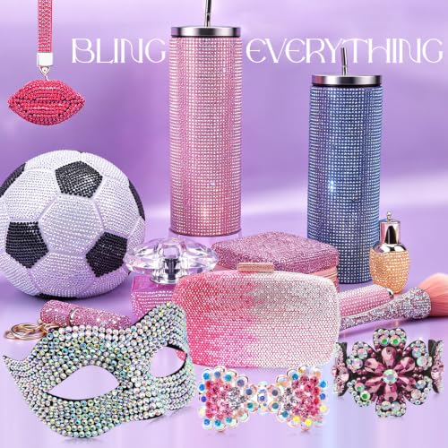 36 Colors Resin Rhinestone Bedazzling Kit with 160,000 Pcs and Jewelry Glue