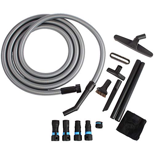 20 Ft. Commercial-Grade Vacuum Hose with Multi-Brand Dust Collection Adapter Set