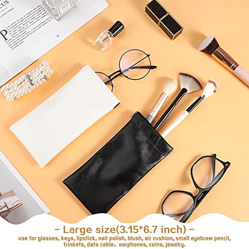 WSICSE 6 Pcs Pocket Cosmetic Bag Squeeze Top, 3 Size Portable Pocket Bag Small Makeup Bag for Purse Cosmetics Headphones Jewelry
