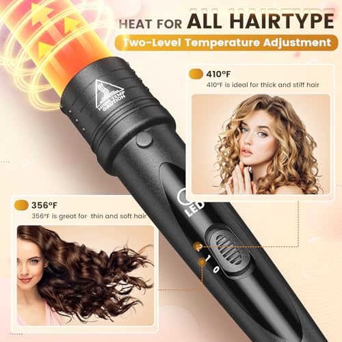 5-in-1 Curling Wand with Interchangeable Ceramic Barrels - Black