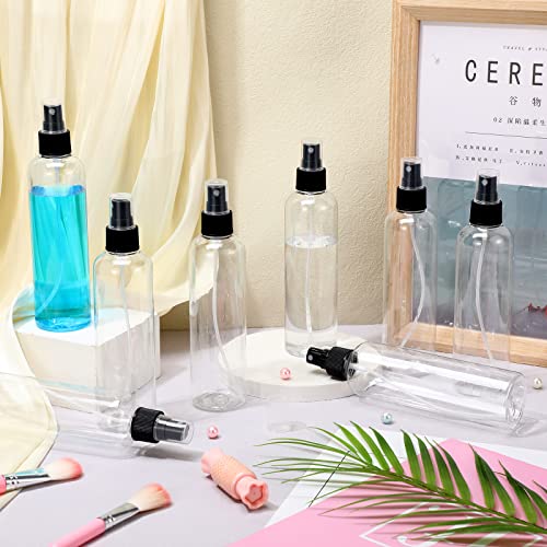 Eccliy 32 Pcs 8oz Fine Mist Spray Bottles Black & Clear - Portable Home & Beauty