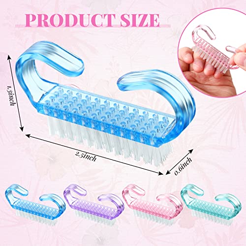 Transparent Nail Brush Set 200 Pcs for Cleaning Fingernails & Toes - Patelai