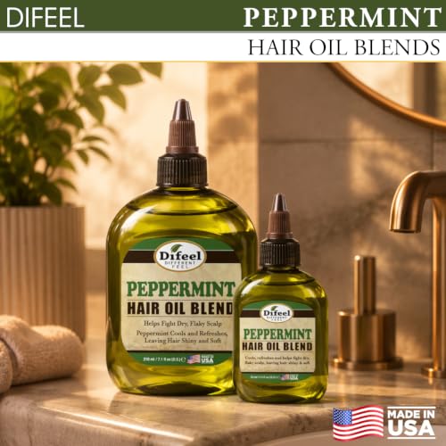 Difeel Peppermint Hair Oil Blend 7.1 Ounce (3-Pack)