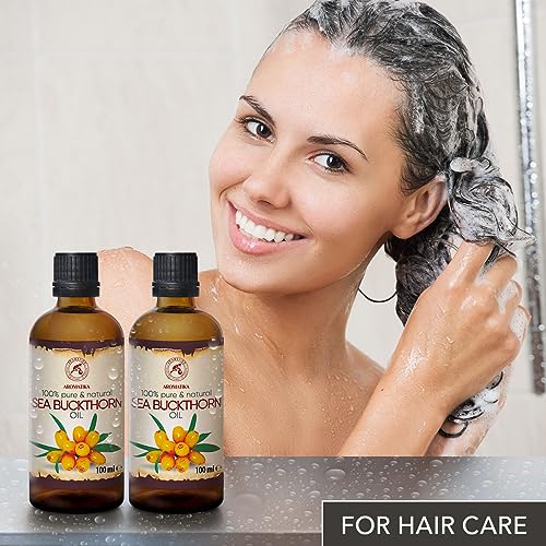 Sea Buckthorn Oil 3.4 Fl Oz Pack of 2 - Cold Pressed & Natural Skin & Hair Care