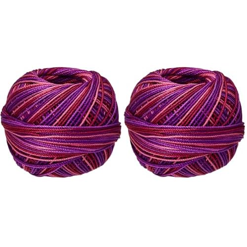 Handy Hands Lizbeth Cordonnet Cotton, 3, Grape Pomegranate, 1 Count (Pack of 2)