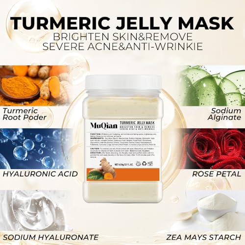 Jelly Mask For Facials Professional Jelly Mask Powder Turmeric Hydrating Rubber Luxury 24K Gold Provence Lavender Mask Jelly Face Masks Diy Spa Face Skin Care Mask (4 Packs)