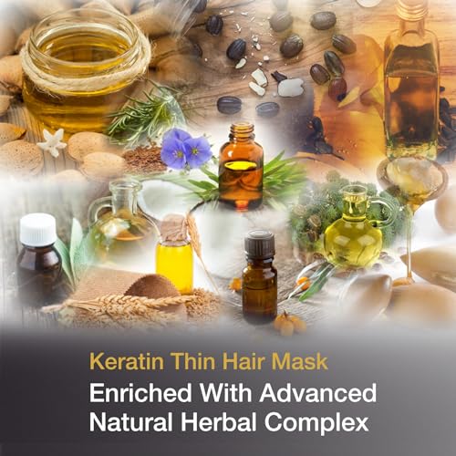 Deep Conditioner Hair Mask with Keratin & Argan Oil - Repair & Hydrate for Damaged & Color-Treated Hair - Value Pack