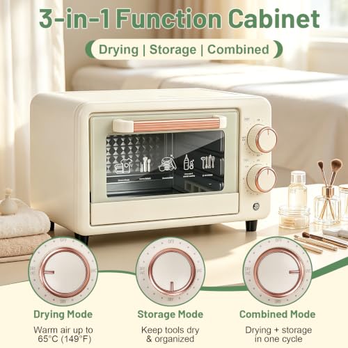 12L Nail Tool Dryer Cabinet with Hot Air Circulation and Timer