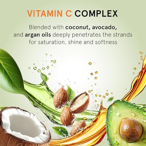 Moisturizing Hair Mask with Vitamin C & Argan Oil for Dry Hair - Vegan & Cruelty-Free, 17.64 Fl Oz