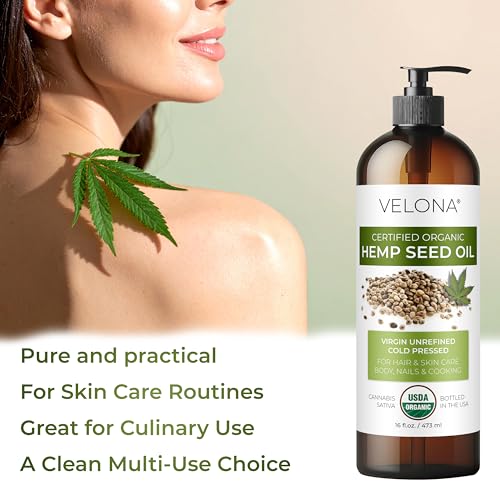 USDA Organic Hemp Seed Oil - 1 Gallon Cold Pressed Carrier Oil for Skin & Cooking