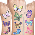 Glitter Butterfly Tattoos for Girls - 110 PCS Glitter Butterfly Temporary Tattoos for Girls Birthday Party Favors Goodie Bag Fillers