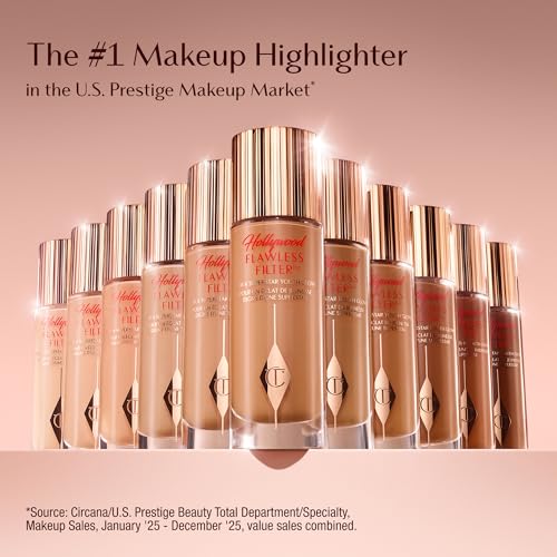 Charlotte Tilbury Hollywood Flawless?Filter - Multi?Use Makeup Primer, Complexion Booster & Illuminating Liquid Highlighter with Sheer Coverage - Smooths & Blurs Skin