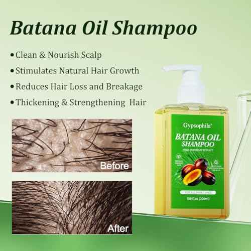 2 PACK Batana Oil Shampoo for hair growth, Rosemary Shampoo,Nourishing & Rejuvenating for Softness & Volume, Suitable for Men & Women, Reduces Hair Loss (20.28.14 fl oz)