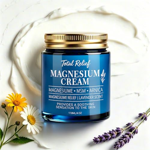 Magnesium Cream with Arnica & MSM for Muscle & Joint Support - 4 Fl Oz