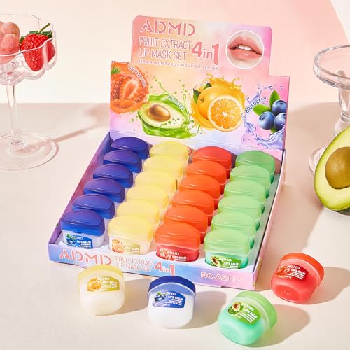 24 Pack Assorted Fruit Lip Balm Set - Hydrating, Moisturizing Lip Care, 1 Count