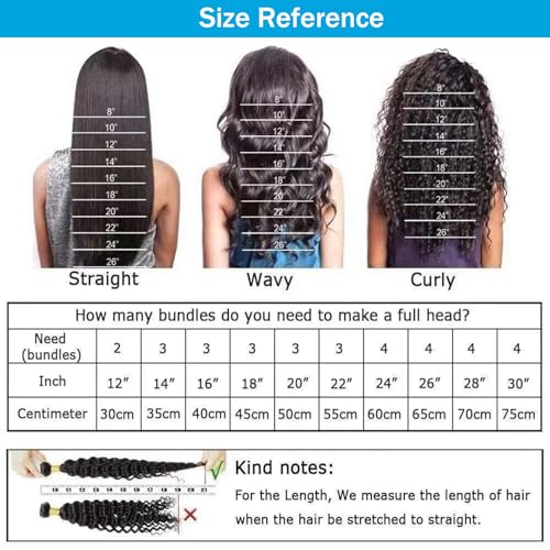 Water Wave Human Hair Bundles 12 14 16 Inches Curly Wet Wavy Weave - Natural Tangle-Free Brazilian Hair - EMOL Variation of THIS listing