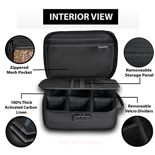 Medium Storage Organizer Case with Combination Lock & Carbon Lining