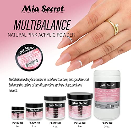 Mia Secret Multibalance Natural Pink Acrylic Nail Powder 1oz