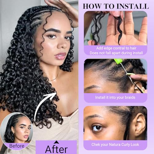 Sterly Burmese Curly Crochet Hair Bundles 16" 120g Pre-Separated Feather Knotless