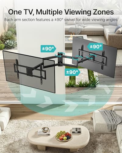 Pegzone 32-Inch Long Extension TV Wall Mount for 37-86 Inch Screens - Full Motion, Heavy Duty