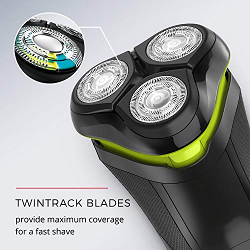 Remington Ultrastyle Rechargeable Rotary Shaver Black/Neon Green - 1 Count