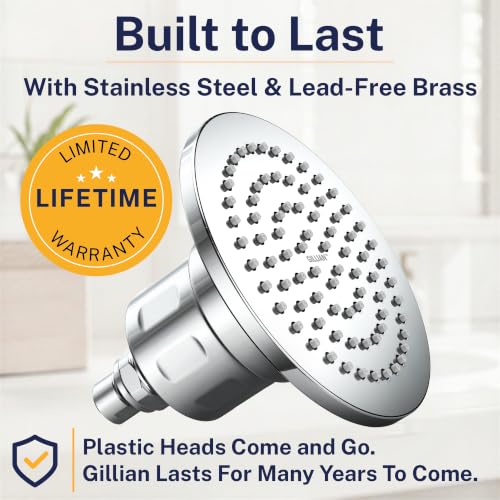 HammerHead Metal Filtered Shower Head Chrome 2.5 GPM High Pressure Removes Chlorine