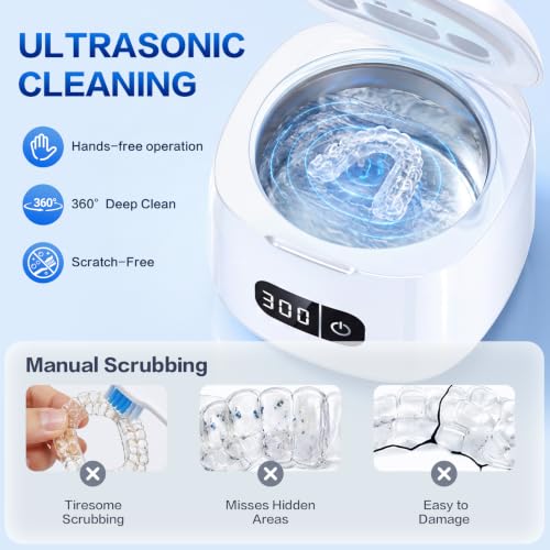 Keswel Ultrasonic Retainer Cleaner Machine 49kHz Deep Dental Sanitizer