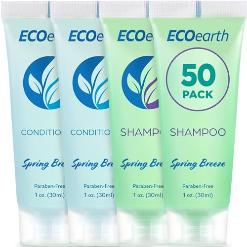 EcoEarth Travel Shampoo & Conditioner Set 1 fl oz - Spring Breeze Pack of 50