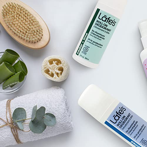Lafe's Natural Deodorant Unscented 3oz Roll-On - 4 Pack, Aluminum & Baking Soda Free