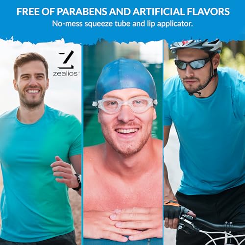 Zealios LipGuard Lip Balm 0.25 FL Oz Pack of 3 - SPF 28 UVA/UVB Protection - Hydrating Sunscreen Lip Balm for Dry and Cracked Lips - Paraben Free with Coconut & Jojoba Oils - Easy Lip Applicator