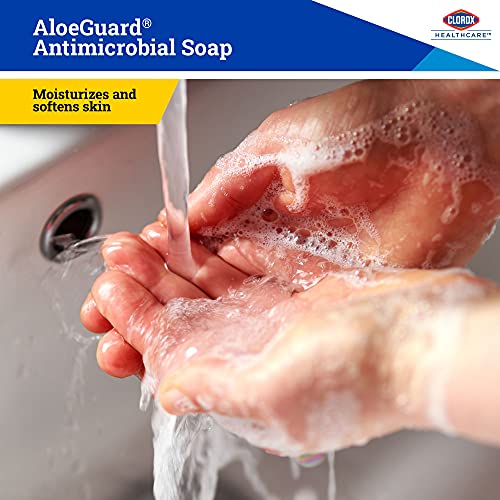 Clorox Healthcare AloeGuard Antimicrobial Liquid Travel Size Hand Soap, Gentle and Moisturizing Hand Soap Bottle with Aloe Vera - Handwash for Healthcare & Everyday Use, 4 Fl Oz