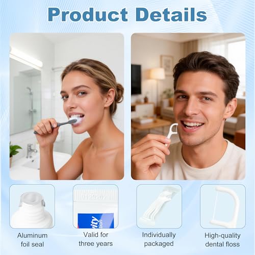 30-Pack Travel Toothbrush and Toothpaste Set with Floss Picks & Case