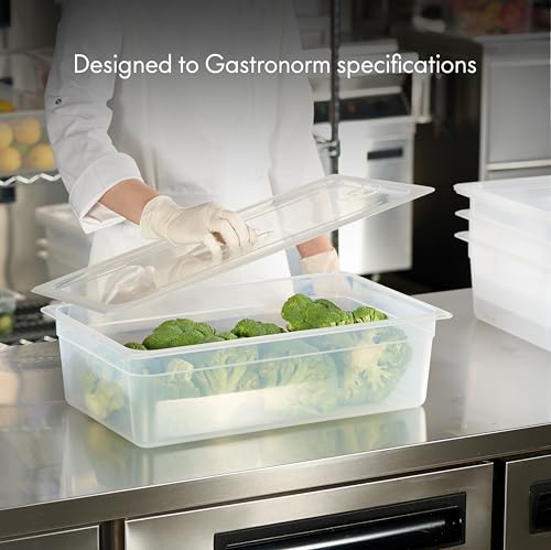 Full Size 6 Inch Deep Food Pan with Handle Lid - NSF Commercial-Grade 4 Pack